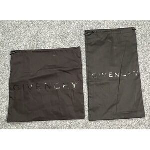 Givenchy Dust Bags Drawstring Top Black Travel Shoe Storage Set of 2